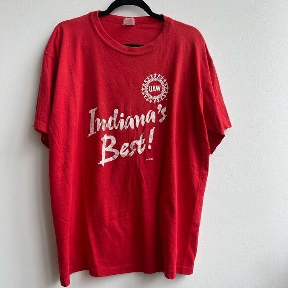 Windjammer Men's Red Short Sleeve Indiana's Best Graphic Tee 2XL - Picture 1 of 6
